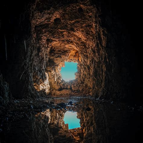 Download wallpaper 2780x2780 cave, puddle, reflection, rock ipad air ...