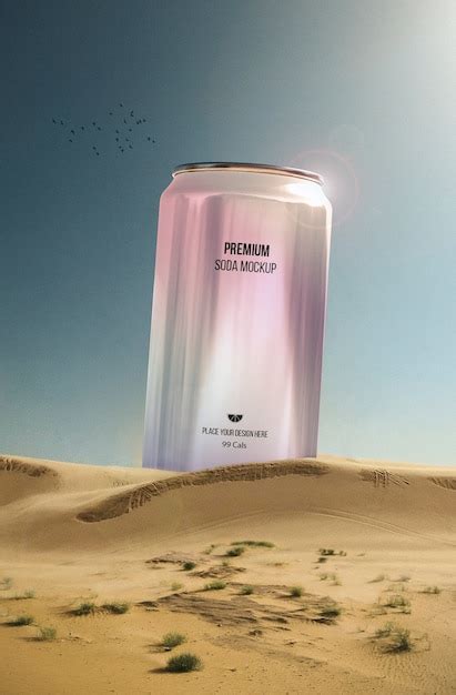 Maquete Cgi da marca de lata | PSD Premium