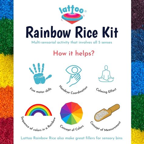 Buy Sensory play Rainbow Rice Kit – Popup Kids