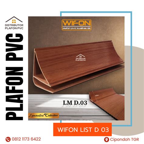Jual List Pinggir Sudut Dinding Plafon PVC WIFON Laminated - LM D 03 ...