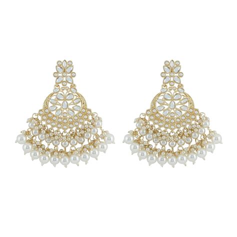 Teejh Priyal Pearl and Polki Earring – GlobalBees Shop