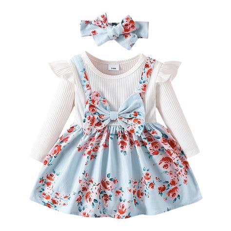 Fsqjgq Baby Girl Clothes Cute Easter Dresses for Girls Boho Girls Long ...