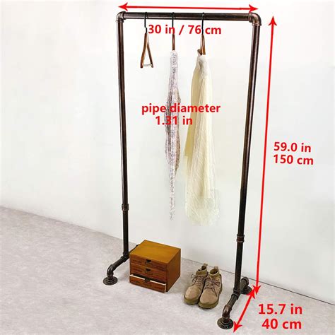 Buy Womio Industrial Pipe Clothing Racks,30 in Hanging Clothes Retail ...