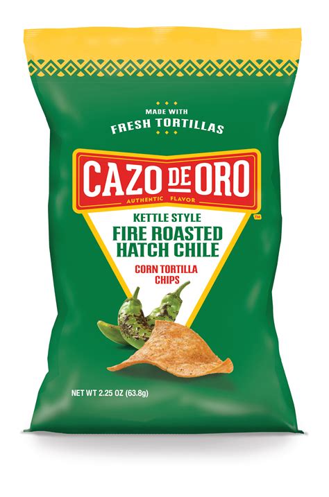 Cazo De Oro Tortilla Chips Fire Roasted Hatch Chili-2.25 oz.-12/Case ...