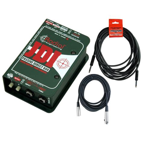 Radial Engineering JDI Mk3 Passive Direct DI Box w/ 2 Cables : Amazon ...