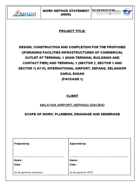 Image result for Contoh Method Statement