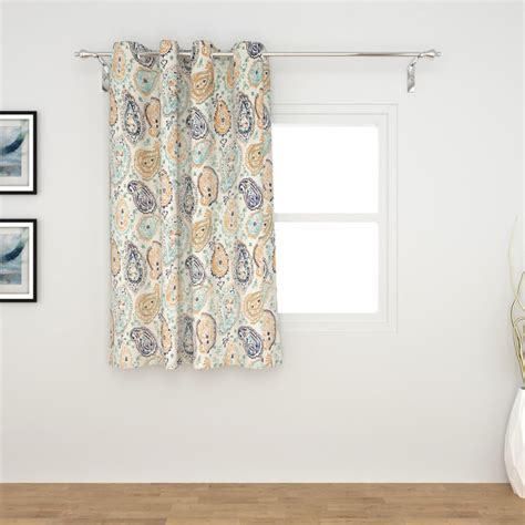 Buy Mellow Multicolour Paisley Cotton Printed Semi-Sheer Window Curtain ...