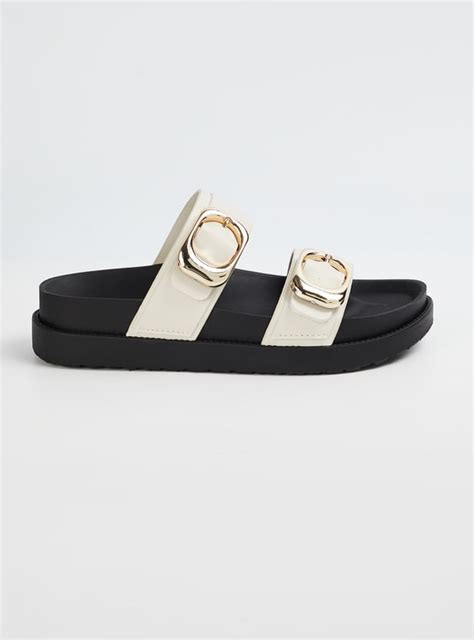 Buy Women Solid Double Strap Sandals Online at just Rs. 599.0 ...