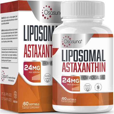 Buy Liposomal Astaxanthin Supplement 24 MG, Maximum Absorption ...