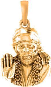 Akshat Sapphire 22 Ct Gold Plated Silver (92.5% Purity) God Sai Baba ...