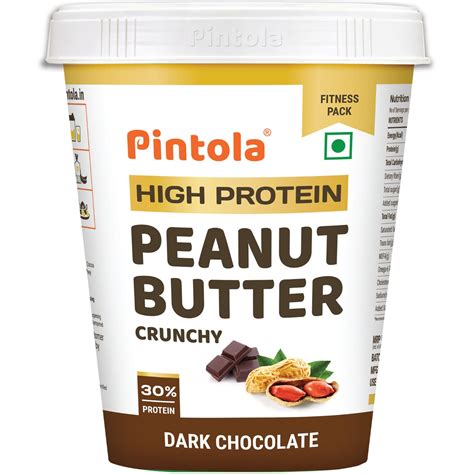 PINTOLA High Protein Peanut Butter Chocolate Flavour Crunchy 1kg, Added ...