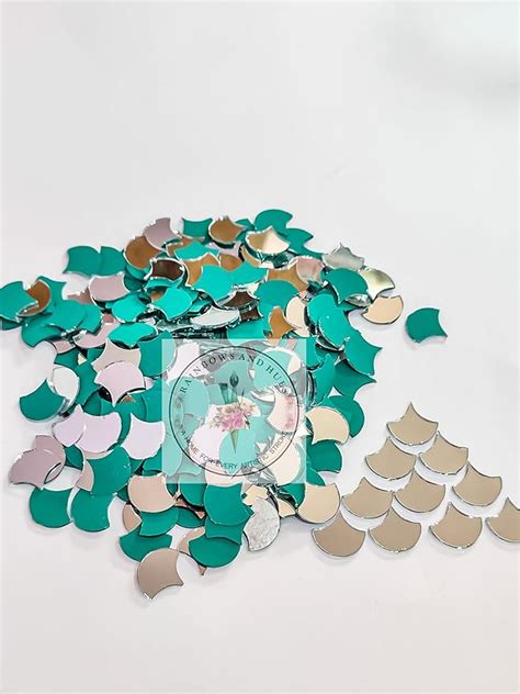 Buy R&H Craft Mirrors Diya Shape, for LIPPAN Arts, Mirror Work, Crafts ...