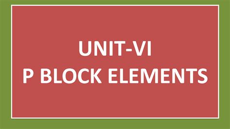 P Block Elements 的图像结果