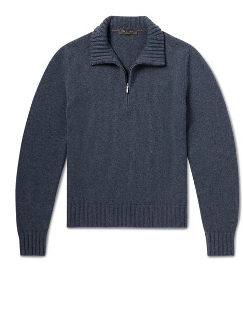 Loro Piana - Cashmere Half-Zip Sweater - Blue Loro Piana