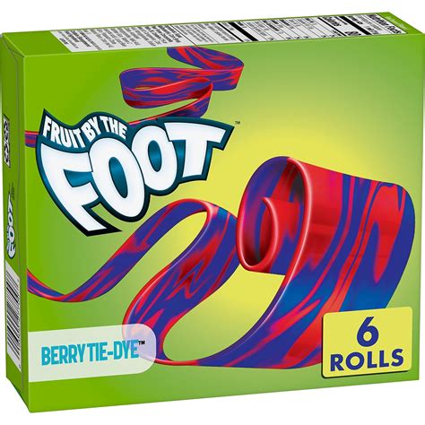 Betty Crocker Fruit by The Foot, Berry Tie Dye Flavoured Snack, 128 g ...