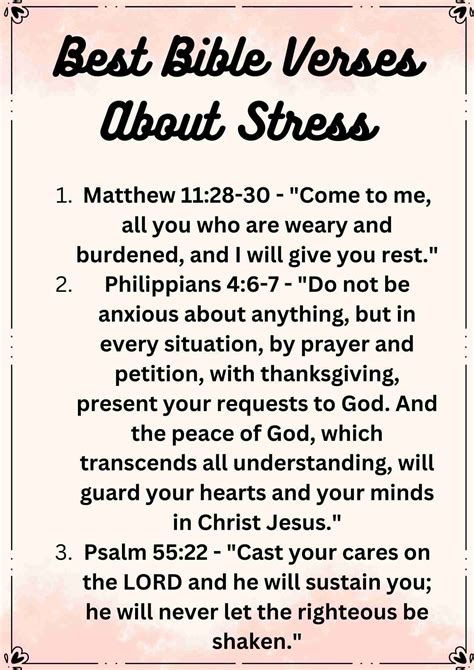 50+ Bible Verses About Stress And Anxiety - † ️️ Daily Blessings Prayer ️