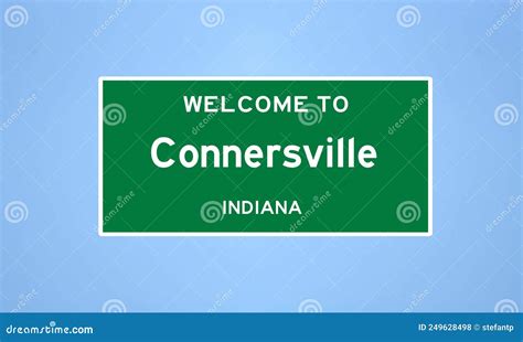 Connersville, Indiana City Limit Sign. Town Sign from the USA Stock ...