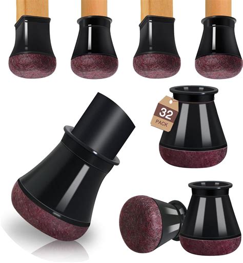 32 Pcs Small Chair Leg Floor Protectors Furniture Pads Floor Protectors ...