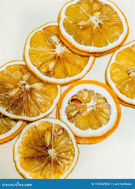 Dried Lemon Slice Stacked Together Isolated With White Background ...