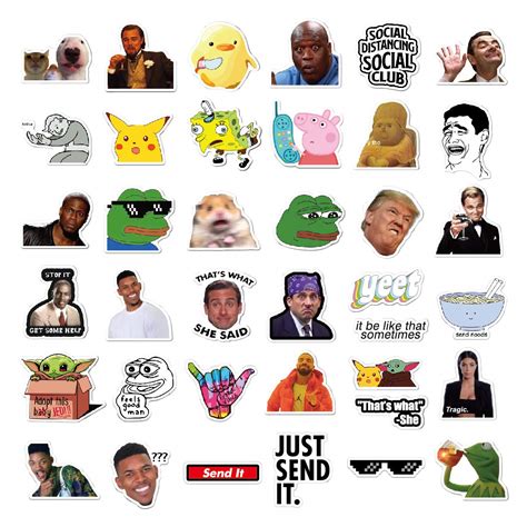 166pcs Funny Meme Vinyl Stickers Pack Vine Stickers For Laptop ...