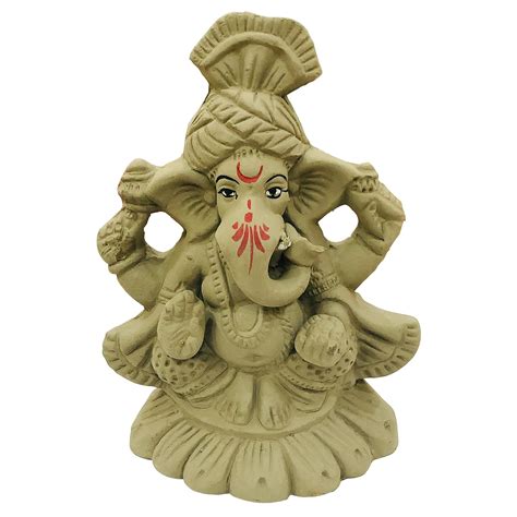 Buy SHOPMEFAST Eco Friendly 6 Inch. Biodegradable Ganesh Murti Mitti ...