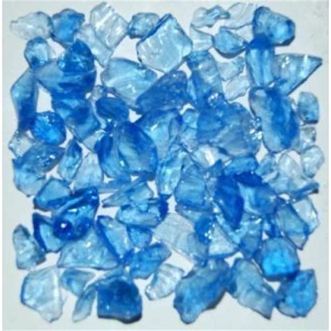 American Specialty Glass TLTBLUE1-50 Recycled Chunky Glass, Light Blue ...