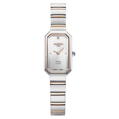 Buy Online Roamer Olivia Diamond Quartz Analog Silver Dial Two Toned ...