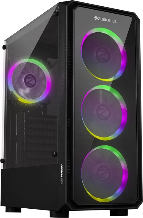 Amazon.in: Buy ZEBRONICS Invicta PRO Mid-Tower Premium Gaming Cabinet ...
