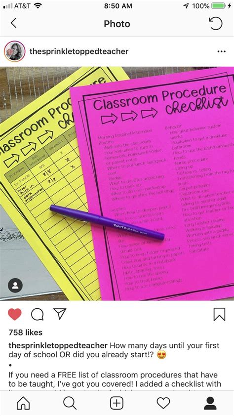 Image result for Classroom Procedure Checklist