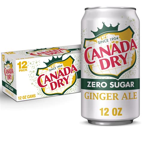 Canada Dry Zero Sugar Ginger Ale Soda, 12 fl oz cans, 12 pack – Walmart ...
