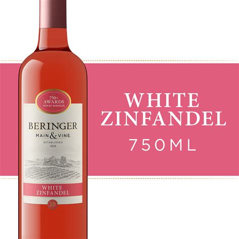 Beringer Main & Vine White Zinfandel California Collection Rose Wine ...