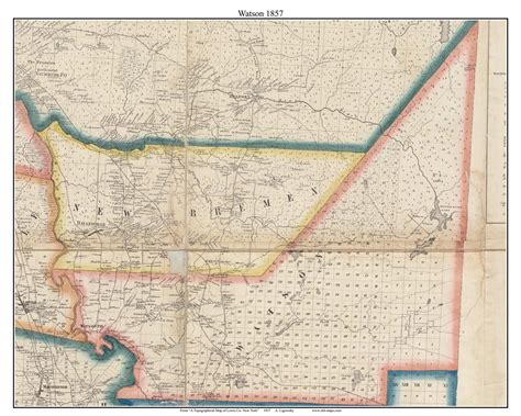 Watson, New York 1857 Old Town Map Custom Print with Homeowner Names ...