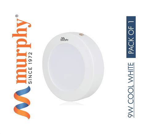 Buy Murphy LED 9 Watts CBL Round Surface Down Light, Pack of 1, Cool ...