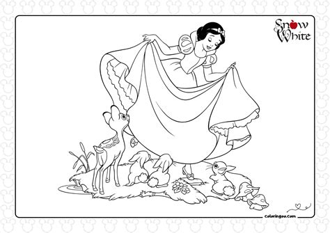 Snow White Animals Coloring Pages [2025]