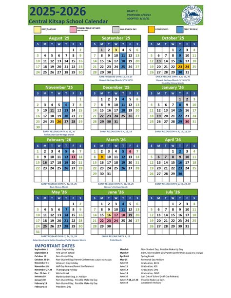 Central Kitsap School District Calendar 2026 - School District Calendar