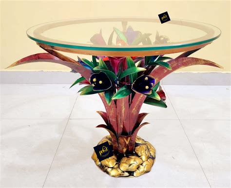 Buy Beautiful Metal Multicolour Flower Table – PC HOME DECOR