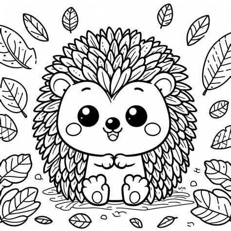 Hedgehog Coloring pages 11 Printable for Free Download