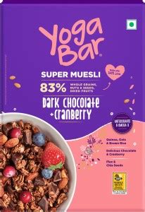 Yogabar Dark Chocolate & Cranberry Muesli Box Price in India - Buy ...