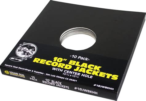 (10) 10" Record Jackets - Black (Glossy Finish) - with Hole : Amazon.in ...