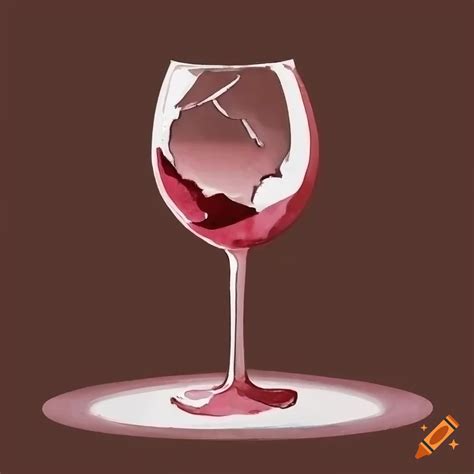 Vintage realistic painting of a glass and bottle of orange wine on Craiyon