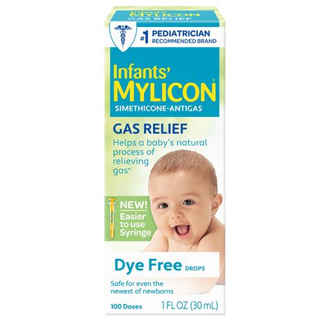Mylicon Infants Gas Relief Drops for Infants and Babies, Dye Free ...