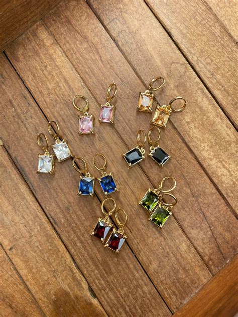 Ring style sparkling hanging studs combo – Alluring Accessories