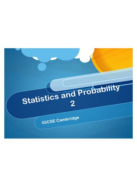 Image result for 6 Statistics & Probability IGCSE Edexcel Math a Tutorial