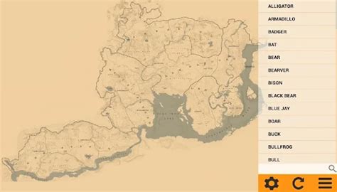 Image result for RDR2 All Animals Map