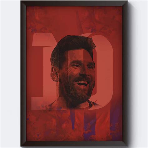 MOTIVATE BOX India, Messi Lovers 10 Designed Black Wall Frames (Size ...