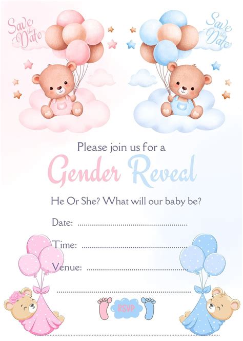 Gender Reveal Invitations