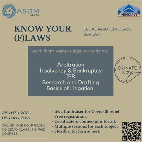 KNOW YOUR (F)LAWS - LEGAL MASTER CLASS SERIES I BY ASDM LEGAL ...