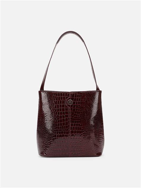 Phoebe Croco Cherry Shoulder Bag | IRTH | House of Titan