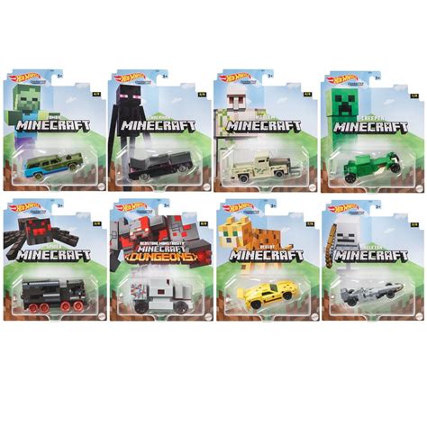 Minecraft Hot Wheels Character Cars 2021 Mix 2 Case