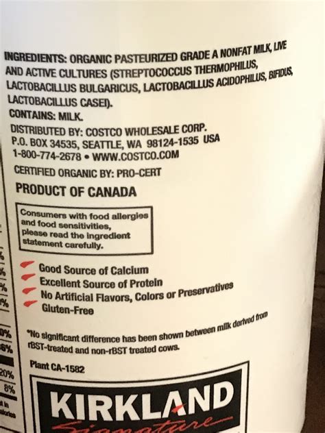 Kirkland Signature Ingredients at Bridget Pardo blog